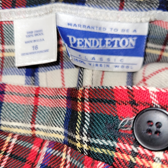 100% Virgin wool pleated Pendleton - Picture 3 of 7